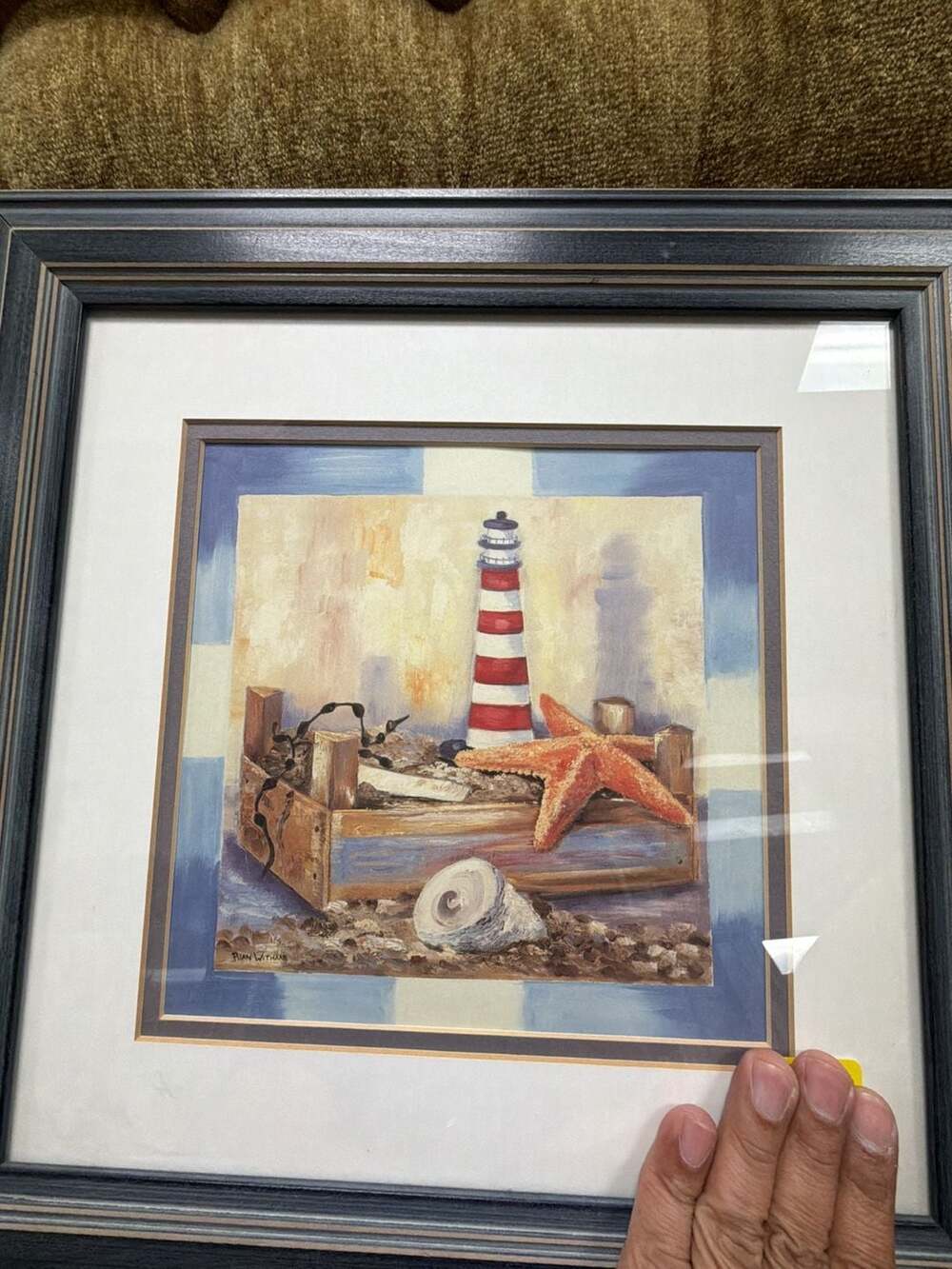 Ruan Witham Nautical Lighthouse Framed Art Print